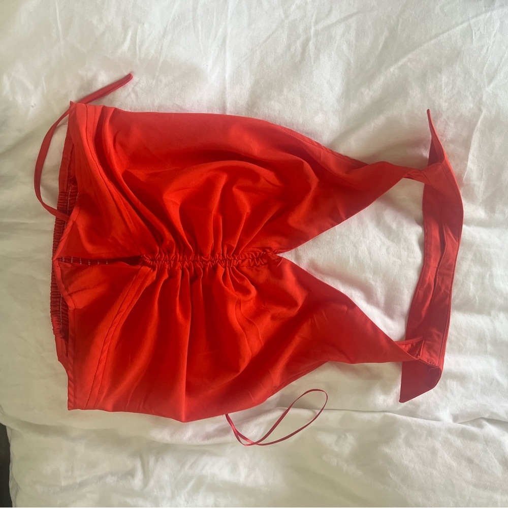 Orange halter top